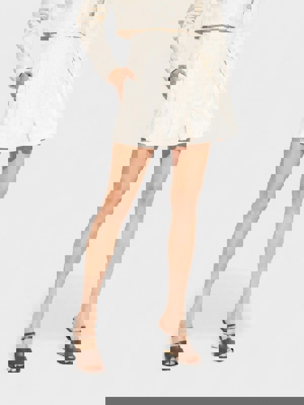 Fendi WHITE High - waisted Denim Shorts White Beige - Supplied FashionFENDI