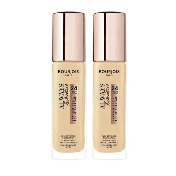 Bourjois Paris 2 x Bourjois Always Fabulous 24hr Extreme Resist Foundation - 110 Light Vanilla