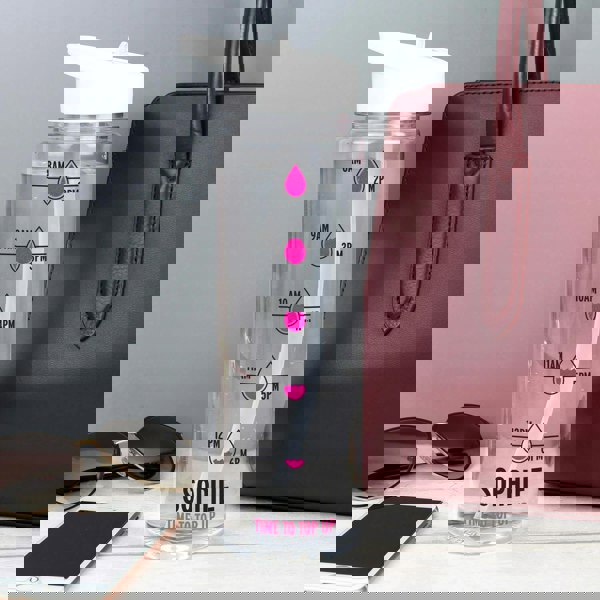 Personalised Memento Company Personalised Pink 'Hydration Tracker' Water Bottle