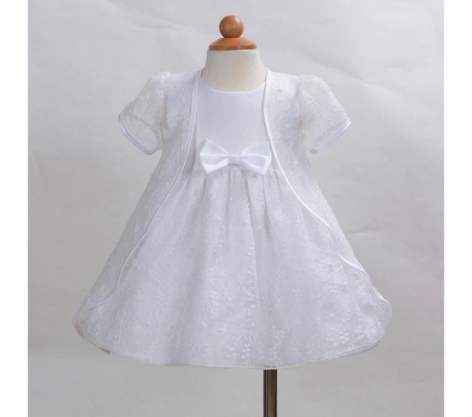 Cinda Floral Christening Dress With Cape