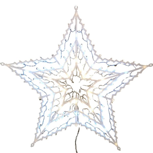Samuel Alexander 50cm Animated Light Up Window Christmas Star With 100 White & Warm White LEDs