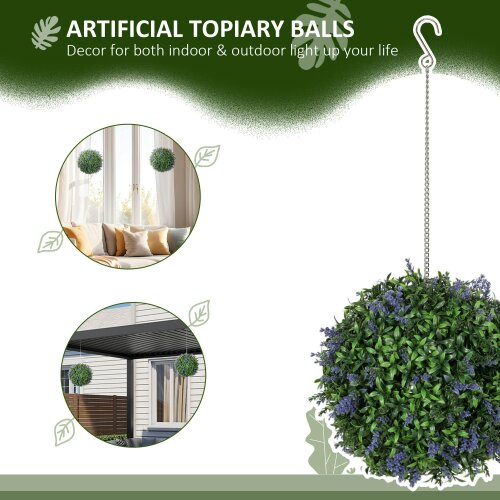 Wyld Haus Liropa Set Of 2 Artificial UV Resistant Topiary Ball Plants