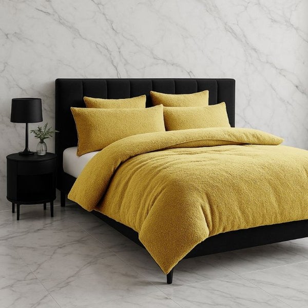 Snug City Teddy Bear Fleece Duvet Cover & Pillow Case Set