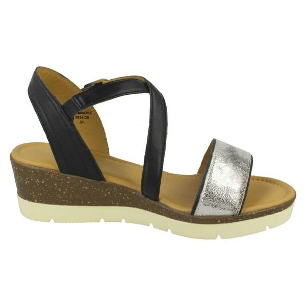 Padders Ladies Padders Wedge Heeled Sandals Primrose