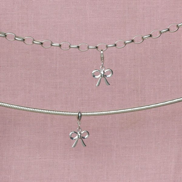 Mylee London Bow Pendant Charm - Sterling Silver