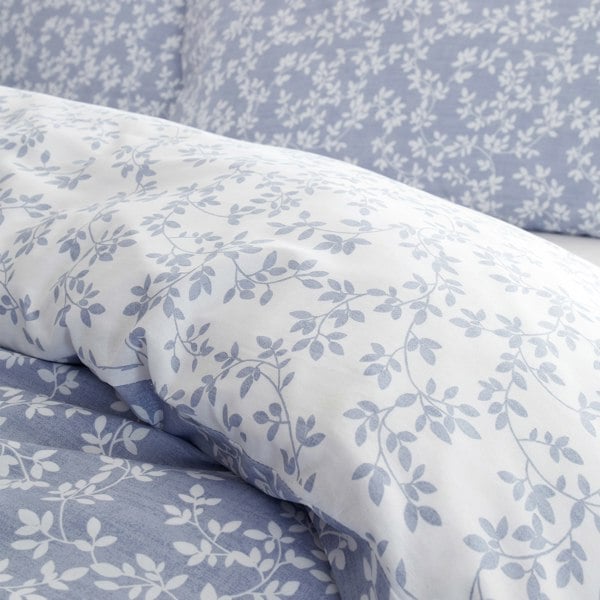 Bianca Shadow Leaves 200 Thread Count Cotton Reversible Duvet Cover Set