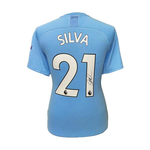 Unbranded David Silva signed Manchester City shirt — Unframed