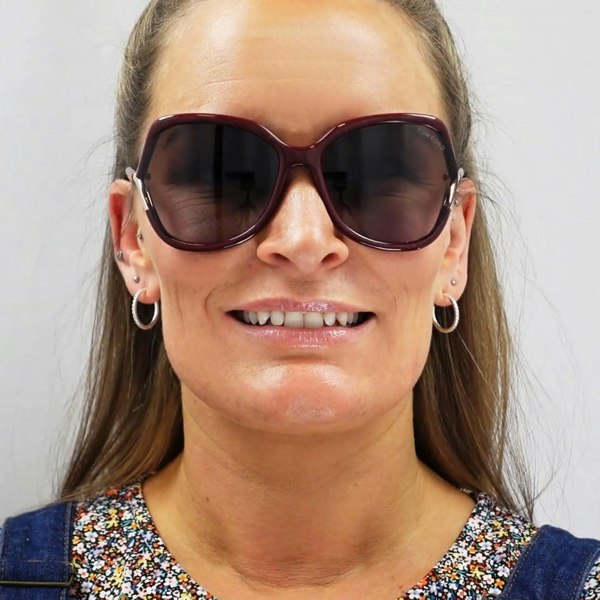 Tom Ford Sunglasses 0578 Anouk 01B Shiny Black Smoke Grey Gradient