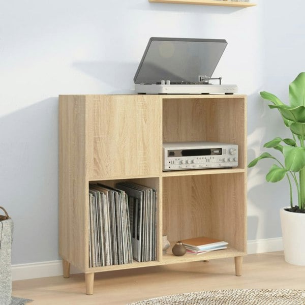 Berkfield Record Cabinet Sonoma Oak 84.5x38x89 cm Engineered Wood