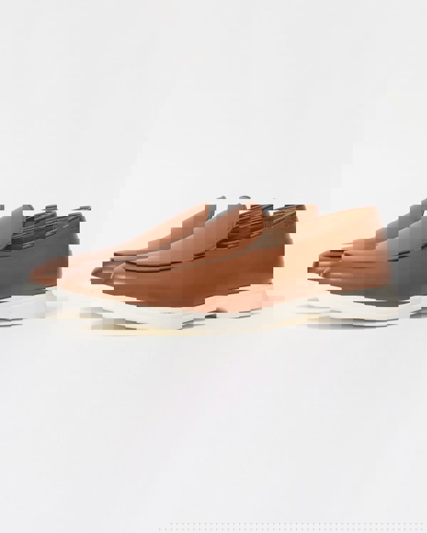 BOSS Orange Sienne Mens Italian Leather Loafers - Medium Brown 210