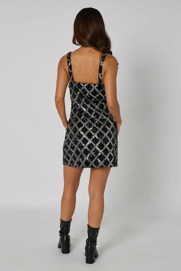 Urban Bliss Diamond Sequin Mini Dress