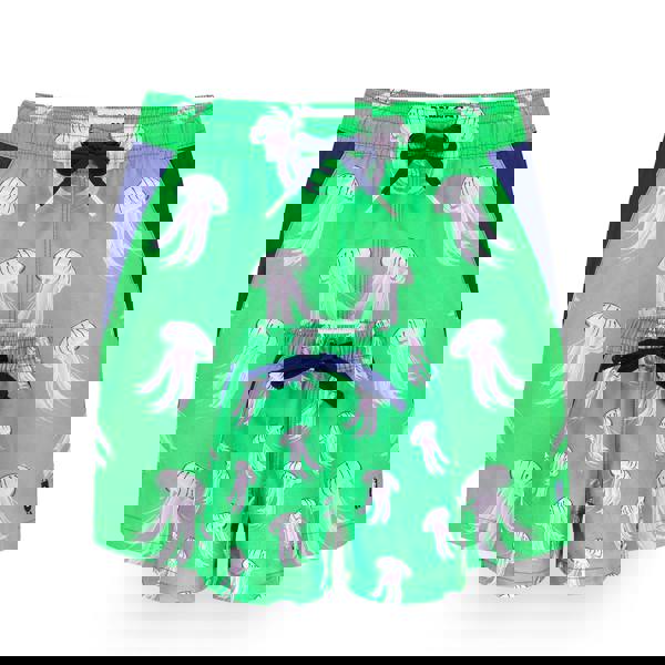 Randy Cow Matching Father & Son Jellyfish Swim Shorts with Waterproof Pocket