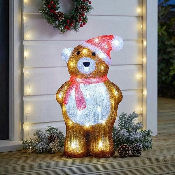 Garden Greatness Ice Effect Teddy Bear LED Decoration