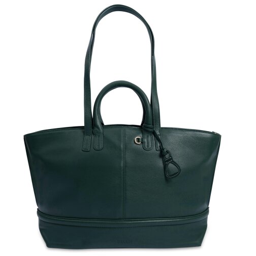 SADDLER Victoria Oversize East West Tote Bag for Women - handmade by Saddler - Green