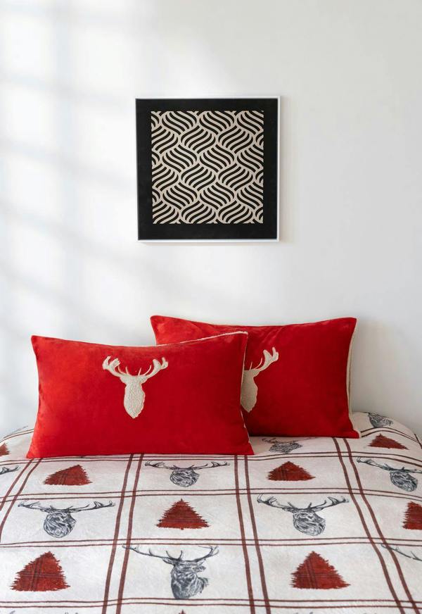 Stag Teddy Red Duvet Cover Set