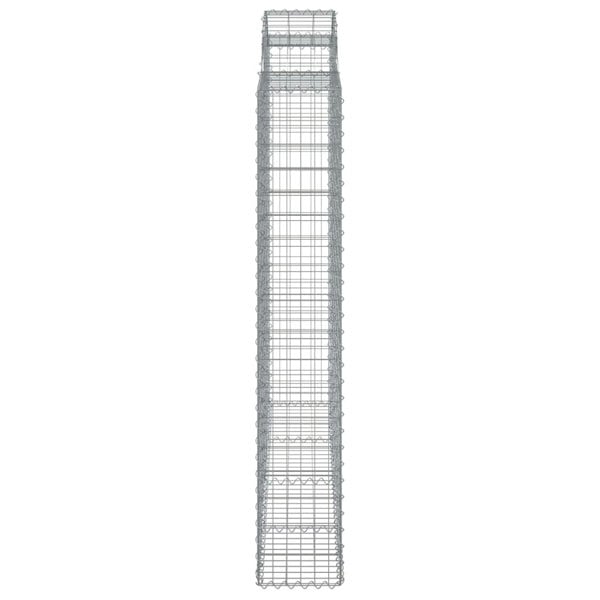 Berkfield Arched Gabion Baskets 2 pcs 200x50x180/200 cm Galvanised Iron