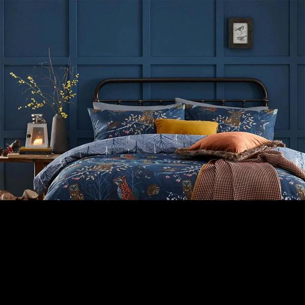 Furn Forest Fauna Duvet Cover Set - Navy - 