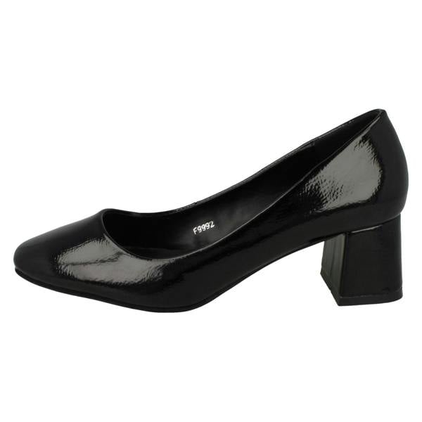 Anne Michelle Ladies Anne Michelle Mid Chunky Heel Court Shoes