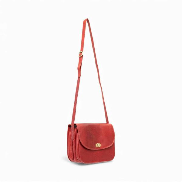 PRIMEHIDE Large Triple-Compartment Leather Handbag - Elena Tuscan
