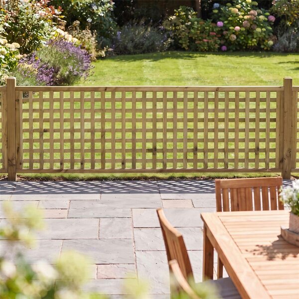 Premier Garden Supplies Urban Square Fence Panel Topper 6ft x 1-3ft Garden Trellis, Chunky Decorative Garden Lattice, Treated - Wood - 3, 4 or 5 - 5 Pack Height: 2ft x Width: 6ft (182.8cm) x 5 Pack