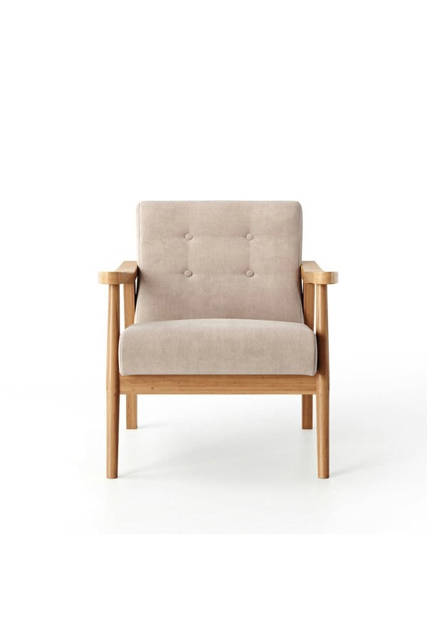 Living and Home Wood Frame Upholstered Armchair