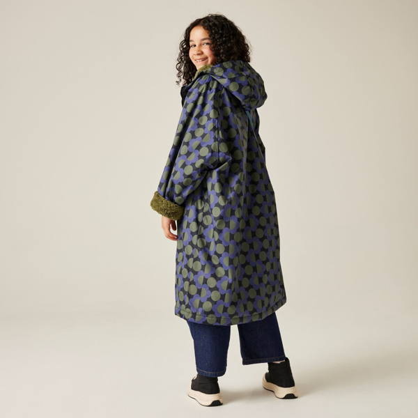 Regatta Kids Orla Kiely Spotted Changing Robe - Blue/Dark Olive