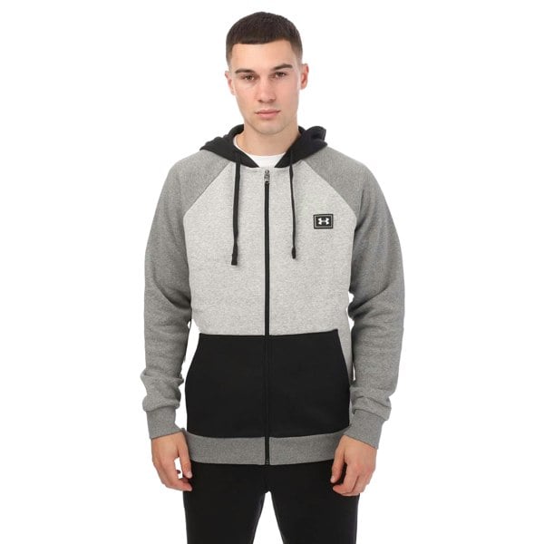 Under Armour Mens Rival Fleece Jacket - Grey/Black