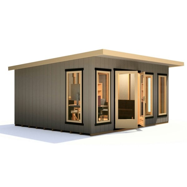 16x12 insulated Garden Studio Office Pent Roof - Best Shed