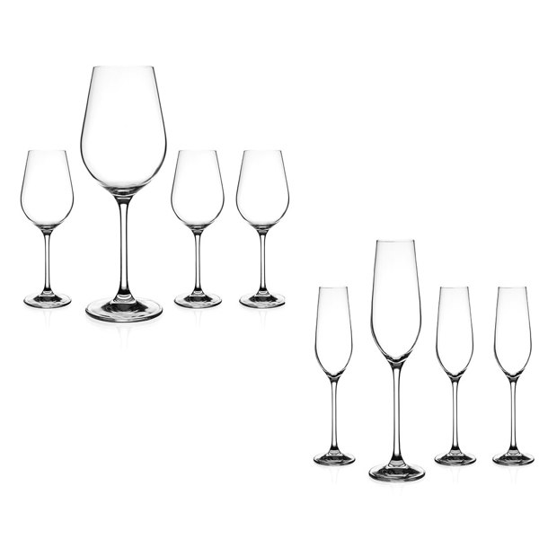 Diamante Auris Wedding Bundle - 8 Glasses