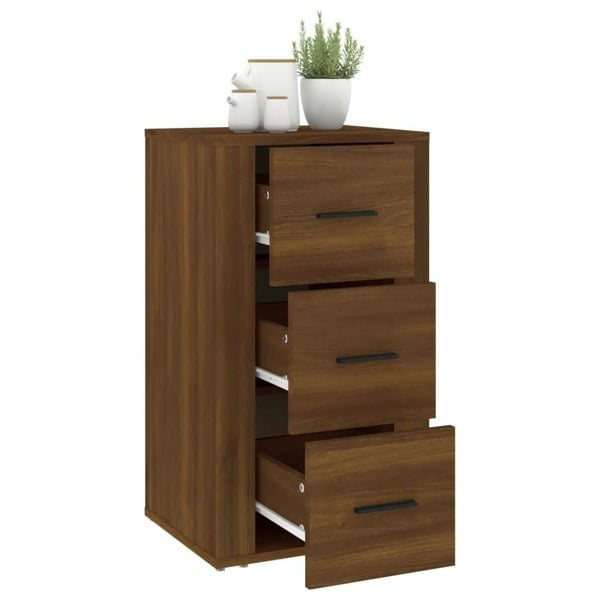 Berkfield Sideboard Brown Oak 40x33x70 cm Engineered Wood
