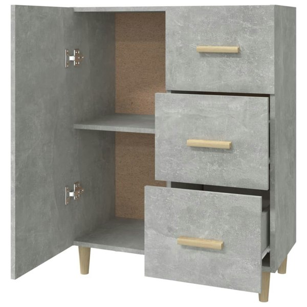 Berkfield Sideboard Concrete Grey 69.5x34x90 cm Engineered Wood