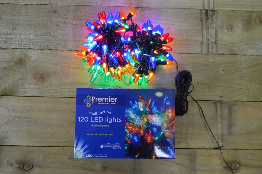 Samuel Alexander 12m 120 LED Multi Function Large Bulb Outdoor Christmas Festoon Lights