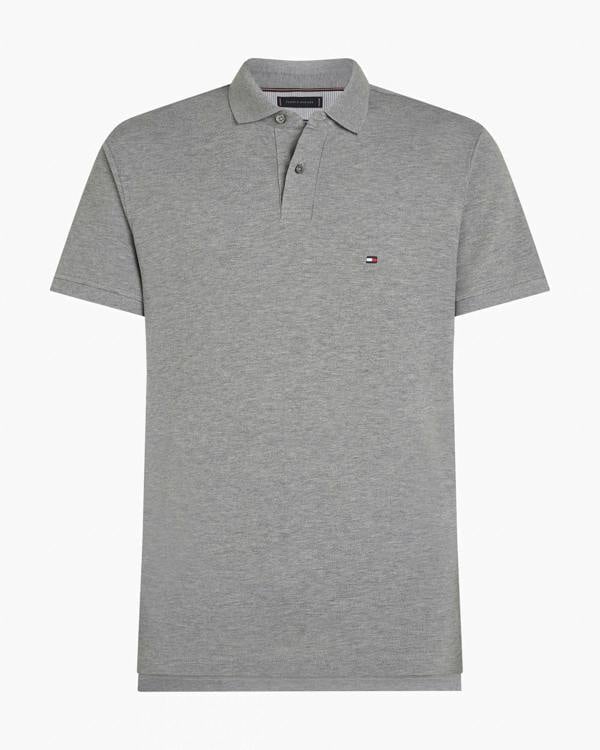Tommy Hilfiger 1985 Regular Fit Mens Polo - Medium Grey Heather | CHO | Designer Mens Short Sleeve Polo Shirts