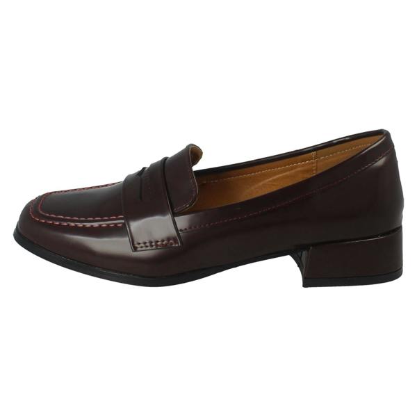 Spot On Ladies Spot On Low Heel Loafer Shoes F90155