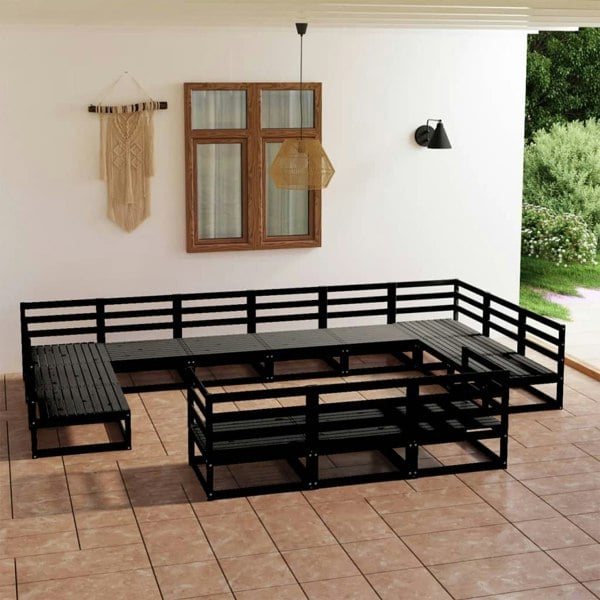 Berkfield 13 Piece Garden Lounge Set Solid Pinewood