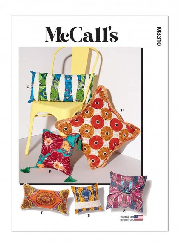 McCalls 8310 Paper Sewing Pattern – Cushion, Size One Size, Easy