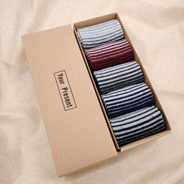 Leaper Boxed Set of 5 Pairs Wool Men’s Socks