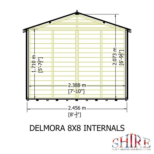 Shire Delmora 8x8 Summerhouse Interlock Cladding - Best Shed