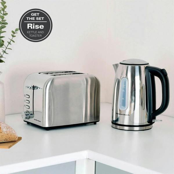 Hamilton Beach Rise Kettle & 2 Slice Toaster Set - Polished - Hamilton Beach UK