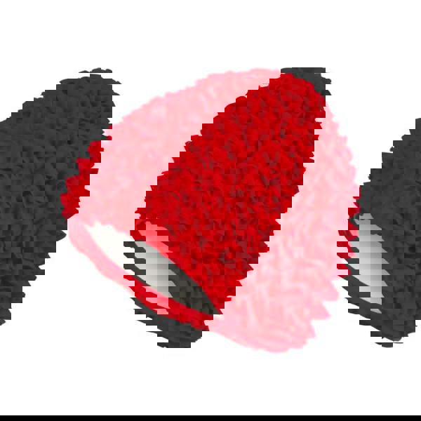 Red Fashy Frill fabric swim cap with fuzzy texture and white lining