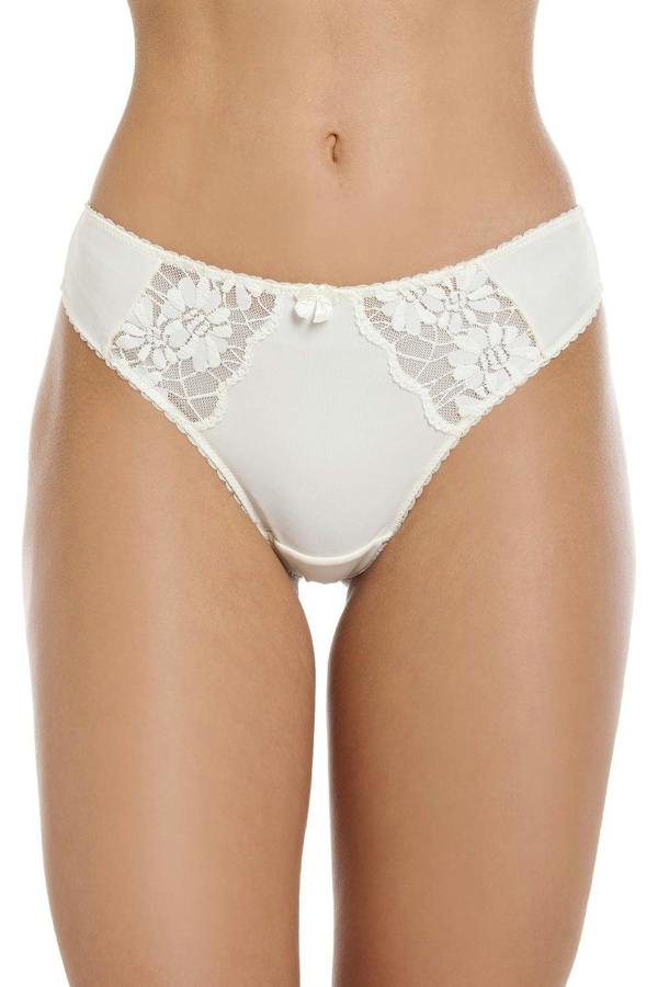 Womens Three Pack Classic Ivory Lace Thong