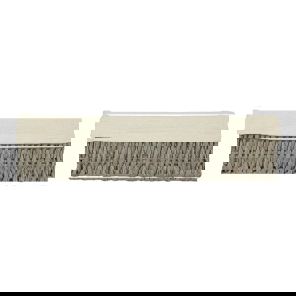 Rectangular Grey Straight-sided White Cotton Line Paper Rope Trays