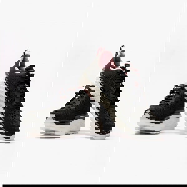 Skechers 124578/BKPK GO WALK HYPER BURST Womens Lace-Up Trainers Black/Pink