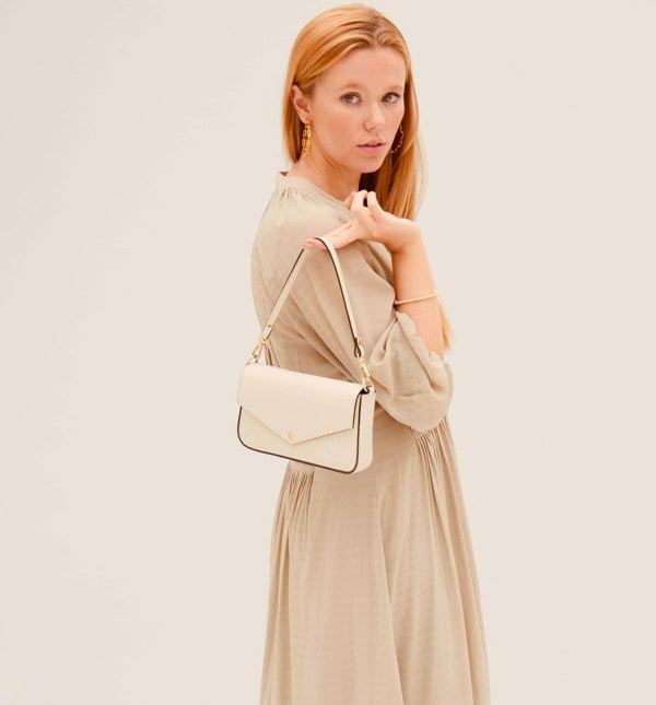 Apatchy London The Munro Leather Shoulder Bag - Stone