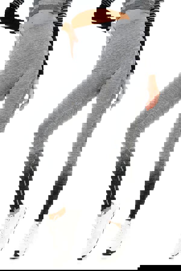 Smart Living Women's Gradient Stripe Leggings - Grey Marl/ Black