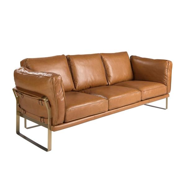 Angel Cerdá Camel leather sofa 6229/6230