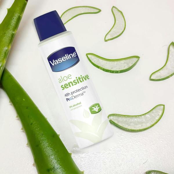 Vaseline 6x of 150ml Vaseline Proderma Anti Perspirant Deodrant, Aloe Sensitive Skin Care