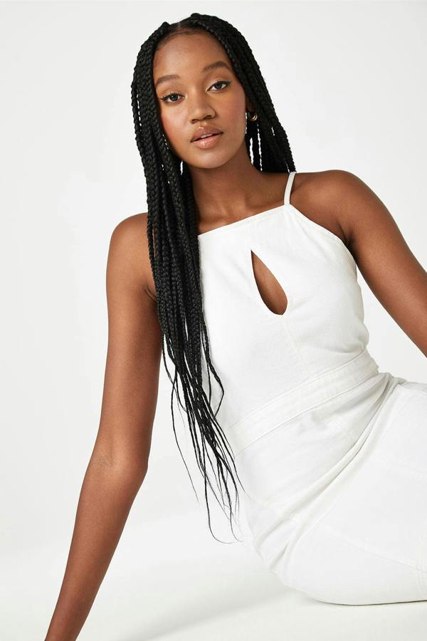 Urban Bliss Teardrop White Bodycon Dress