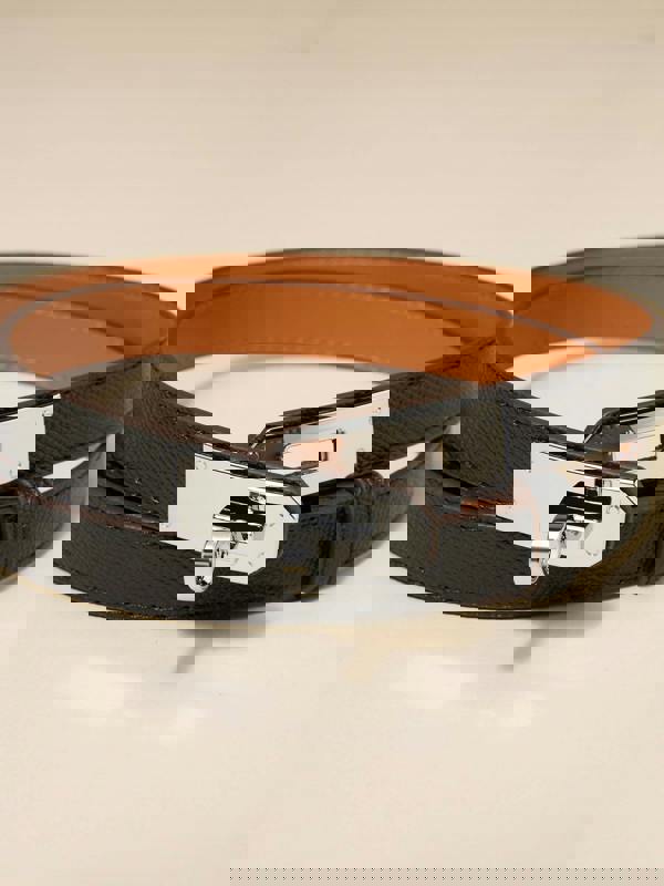 GWD Philipa Buckle Belt Collection, Camel, Brown, and Black