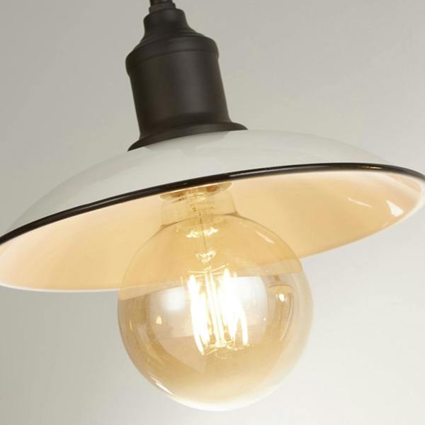 Pagazzi Lighting Kestle 3 Light White Diner Ceiling Pendant Bar